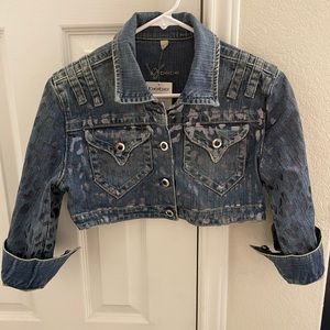 NWT Bebe denim crop jacket